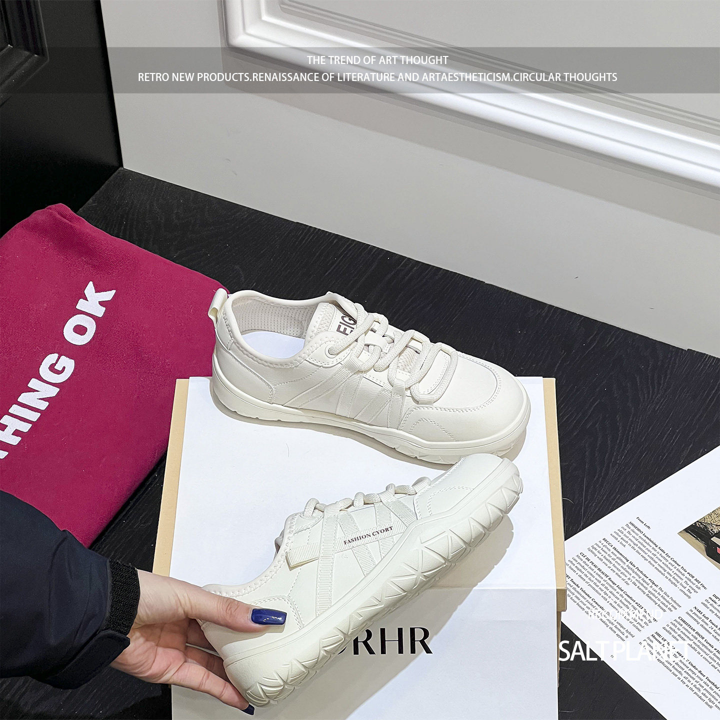 超轻德训鞋女2026春季新款平底舒适圆头系带不累脚百搭休闲运动鞋,淘宝优惠券,粉丝福利购,淘宝优惠卷