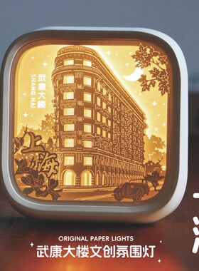 上海非遗文创纸雕灯外滩景点纪念品摆件公司企业采购礼物送员工