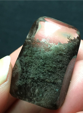 绿幽灵宝石水晶吊坠无事牌装饰品