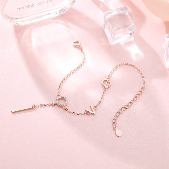 2022年新款手链纯银ins小众设计高端气质高级love生日礼物送女友