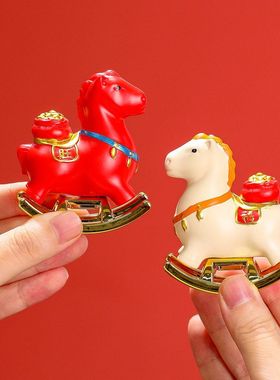 马上成功摇摇马小摆件卡通可爱