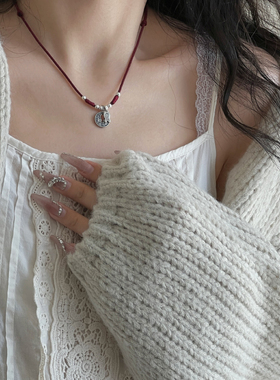 一十七手作s925纯银复古鱼符项链