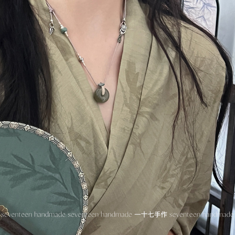 一十七手作 「平安扣·圆满」原创 天然和田玉手工编制s925银项链,淘宝优惠券,粉丝福利购,淘宝优惠卷