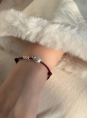 足银999原创银壶小银坨手链