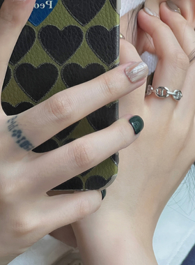 s925银简约猪鼻扣开口戒女