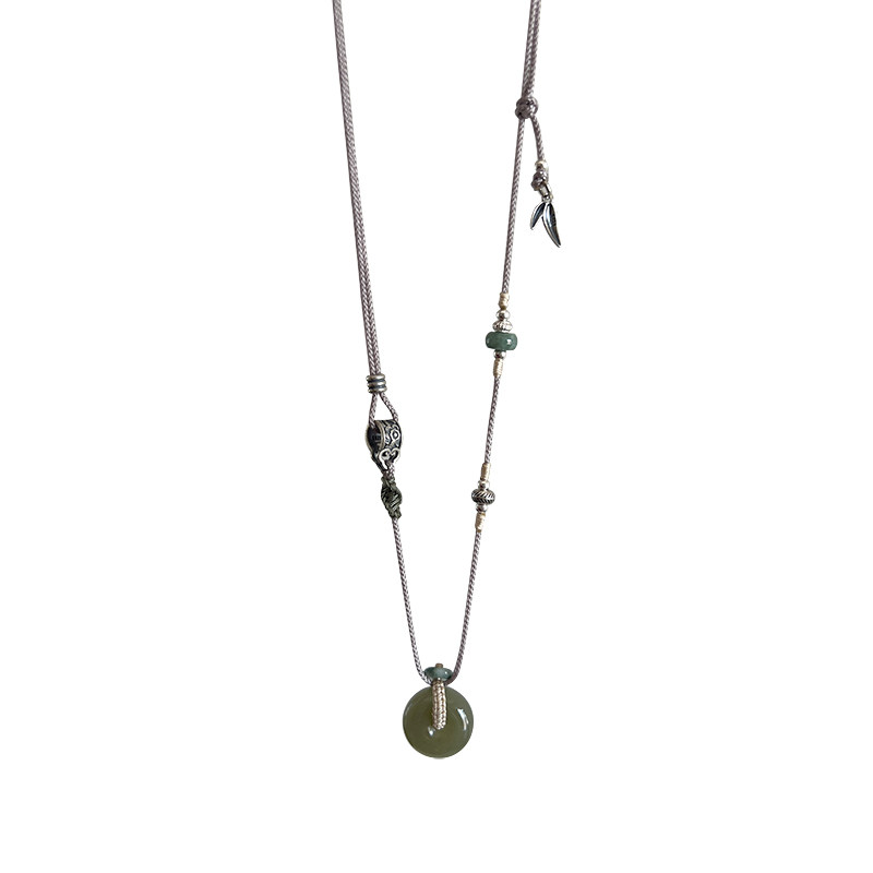 一十七手作 「平安扣·圆满」原创 天然和田玉手工编制s925银项链,淘宝优惠券,粉丝福利购,淘宝优惠卷