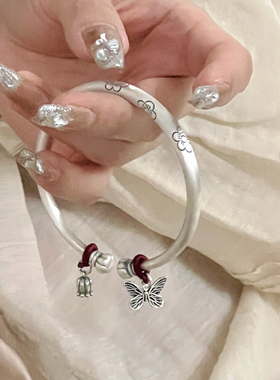 古风女梅花足银999.9手镯