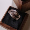 Made in Thailand, Nanzhu, Chiang Mai handmade silver ring, solid silver geometric line index finger ring
