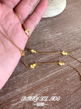 「闪葫芦」碎碎冰满天星葫芦拼接简约小众设计款项链X048