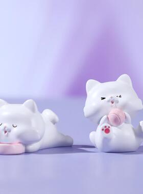 新款mimi猫猫盲盒卡通可爱日常猫咪小摆件创意女生diy装饰品