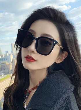 时尚街拍墨镜女款黑色高级感ins