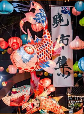 大型节日花灯造型定制春节鱼灯金鱼锦鲤鱼灯传统非遗主题灯会设计