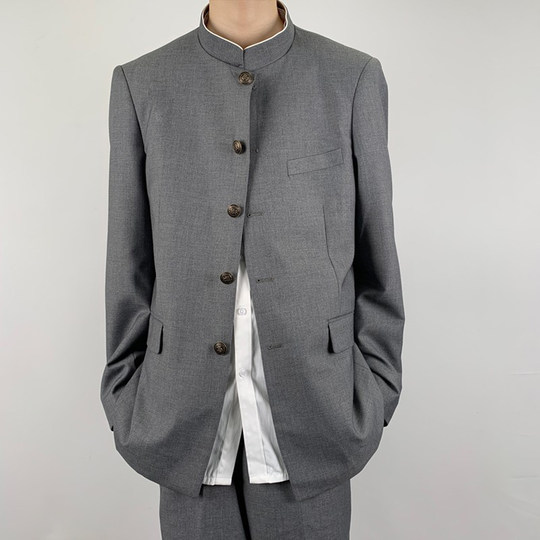 Uncle Kimura retro tunic suit with stand collar student suit