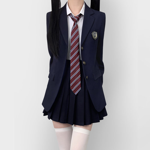 木村叔JK日系原创西装外套女生春秋季学院风校供感女学生制服套装 - 图3