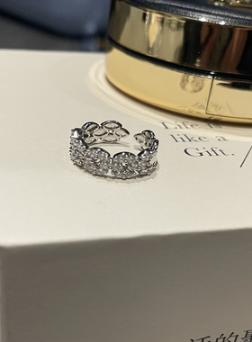 开口戒指韩国精致微镶锆石水晶戒