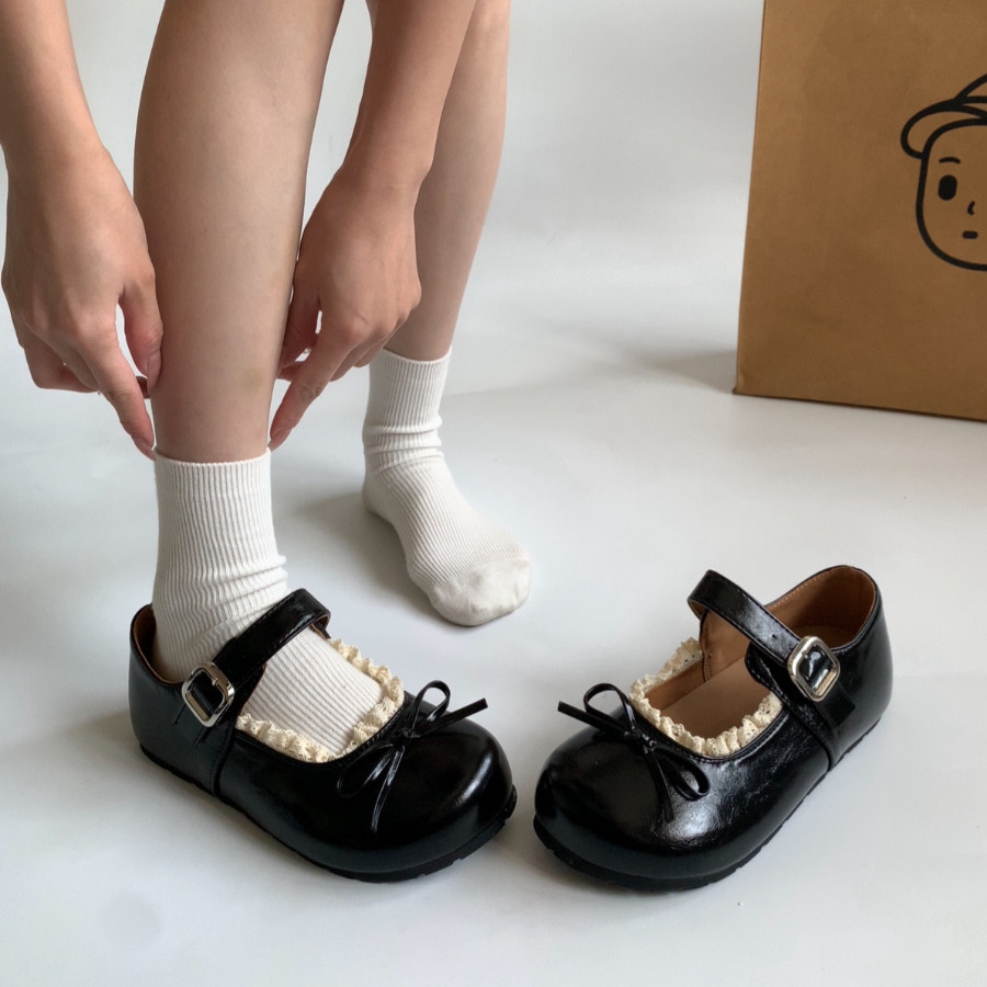 圆头蝴蝶结日系jk小皮鞋女2025秋季新款法式平底lolita玛丽珍单鞋,淘宝优惠券,粉丝福利购,淘宝优惠卷