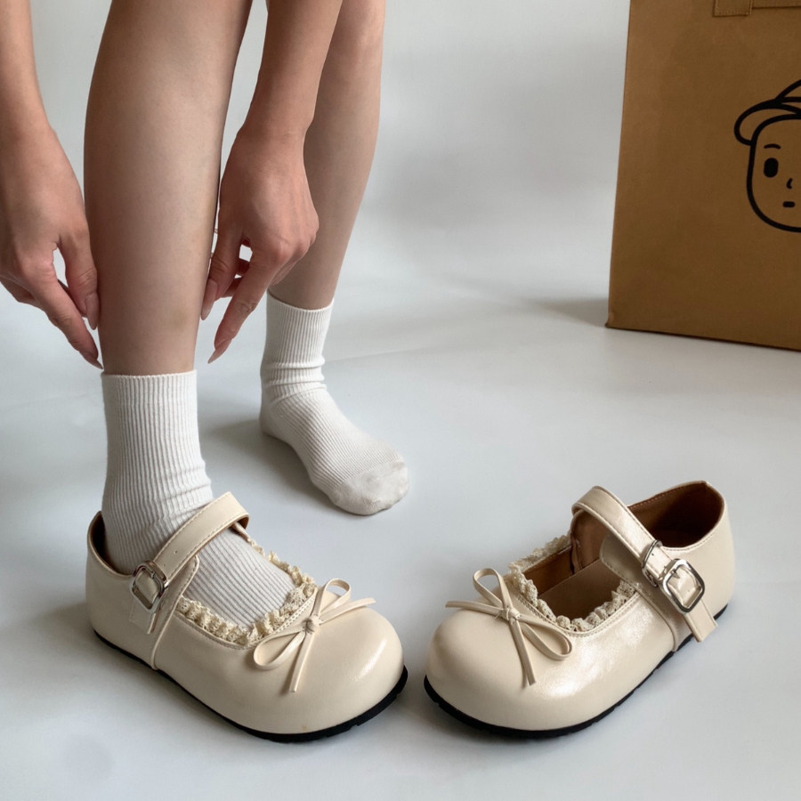 圆头蝴蝶结日系jk小皮鞋女2025秋季新款法式平底lolita玛丽珍单鞋,淘宝优惠券,粉丝福利购,淘宝优惠卷
