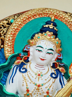 全手绘如法妙音天女陶制擦擦