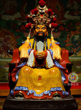 大黑龙君五爷财神瓷塑像