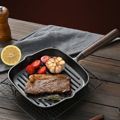 Nonstick Grill Pan, Griddle Pour Spouts Durable Skillet - 图0