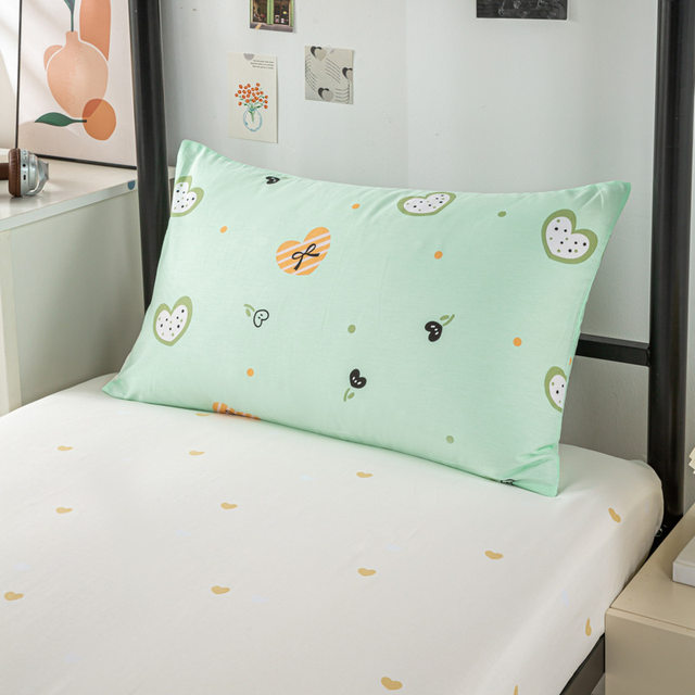 13070 Student dormitory three-piece single bed sheet quilt cover pure cotton six-piece student bedding 0.9