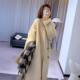 Lazy style oatmeal coat double-sided woolen coat for women 2025 autumn and winter new Korean version slimming mid-length woolen coat