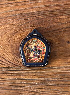 吉祥天母西藏手绘擦擦吊坠项链