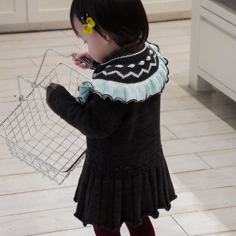 ZOYEMO女童秋冬复古波仔针织百褶裙开衫棉线外套,淘宝优惠券,粉丝福利购,淘宝优惠卷