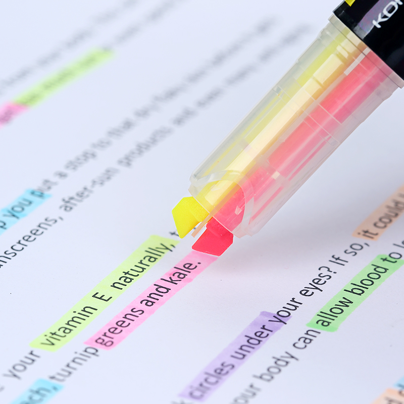 kokuyo国誉日本进口彩色荧光笔划重点标记笔学生用学习用品文具 - 图0