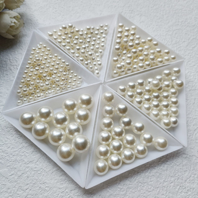 ABS仿珍珠散珠无孔混装diy材料圆珠子米白色手工制作饰品配件D58,淘宝优惠券,粉丝福利购,淘宝优惠卷