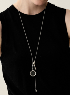 胡可买手店 SUKDULI苏克都哩 放大镜项链 时尚简约个性时尚玻璃