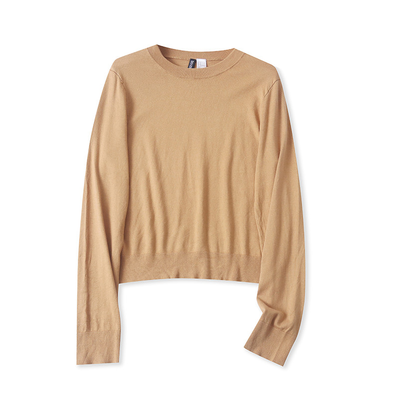 NN6560 Foreign Trade European and American Single Women's Knitted Sweater Autumn and Winter New Round Neck Pullover Versatile Fashion Sweater