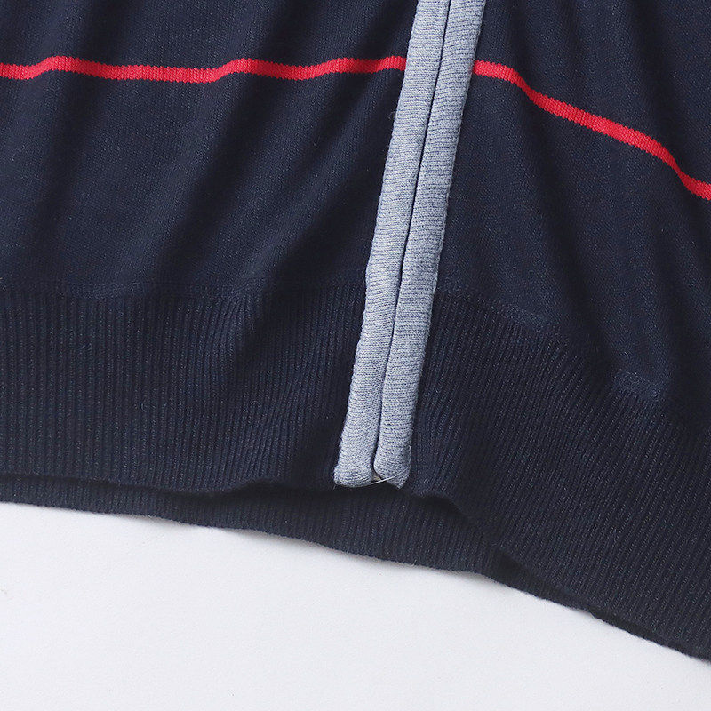 A5063外贸欧美单男生针织开衫新款立领条纹拼色宽松休闲毛衣,淘宝优惠券,粉丝福利购,淘宝优惠卷