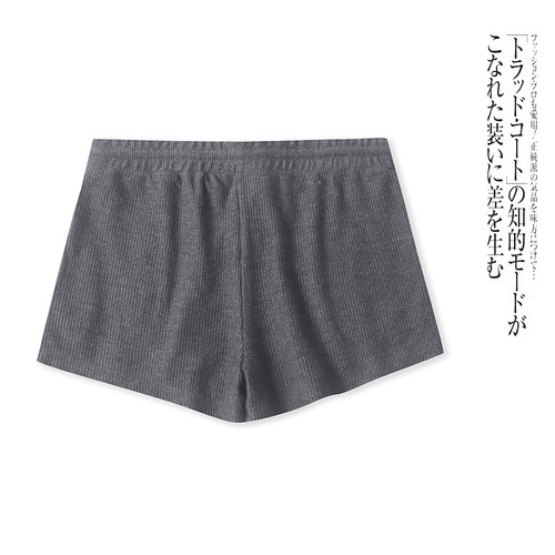 U8956外贸欧美单女士休闲短裤春季新款松紧腰纯色宽松阔腿五分裤 - 图2