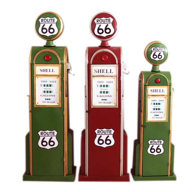 Retro tanker model decoration prop storage cabinet