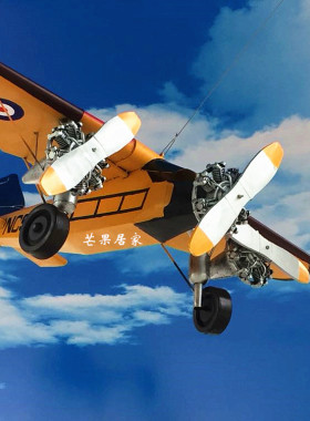 铁艺飞机酒吧网咖航模空中吊饰