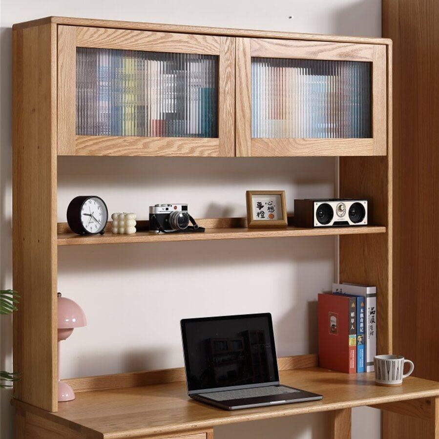 红橡木纯实木北欧书桌大容量抽屉柜电脑学习桌,淘宝优惠券,粉丝福利购,淘宝优惠卷