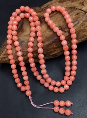 七宝珊瑚：文玩手串手链项链 颜色粉嫩漂亮 服饰百搭 佩戴舒适