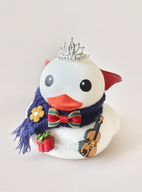 2号小黄鸭手工帽眼镜翅膀裙子配件桌面摆件邻里奶茶店同款装饰