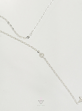 弥音原作 自映朝朝项链气质轻奢通勤小锁骨链S925纯银项链简约