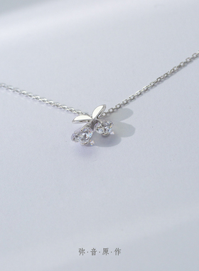 弥音原作纯银女车厘子锁骨链