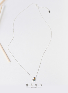 弥音原作s925纯银色彩小鹿项链