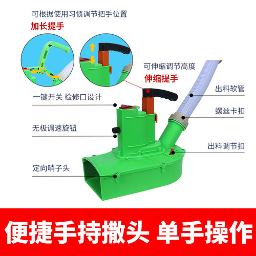 背负式电动施肥器农用多功能撒肥机后背式全自动撒肥料神器投饵机 - 图3