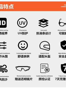 AMZ复古护目镜34盔机车骑行摩托