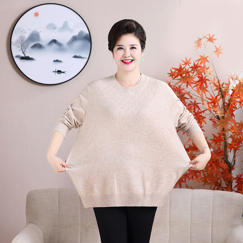 中老年时尚女装遮肚子毛衣妈妈装宽松洋气打底衫加肥加大码春秋冬,淘宝优惠券,粉丝福利购,淘宝优惠卷