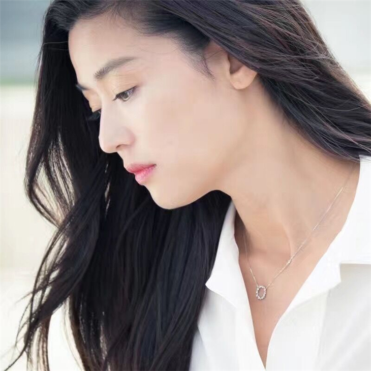 s925 传说项链全智贤韩国剧同款锁骨链女礼物 纯银蓝色大海 为晚 s925 传说项链全智贤韩国剧同款锁骨链女礼物 纯银蓝色大海 为晚