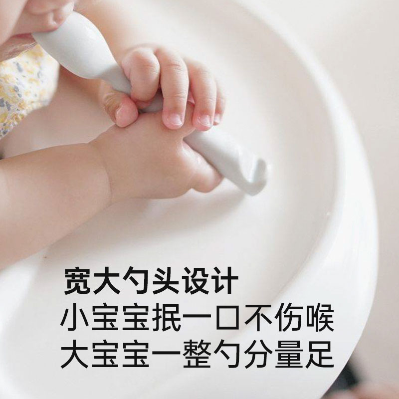 miniware硅胶学习软勺子家用儿童宝宝吃饭专用可爱便携式辅食餐具 - 图1