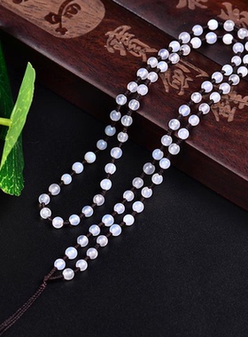 玛瑙绳子男编织手工款项链高档玉髓珠链绳挂绳玛瑙白吊坠天然男女