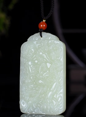 双面纯天然和田玉招财进宝男女款挂件貔貅吊坠精致男雕刻手工专属