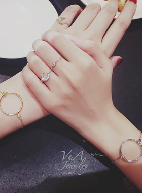 月亮抽拉戒指VA珠宝设计